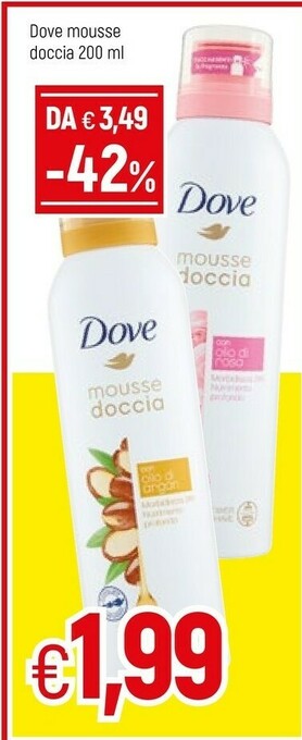 Famila Dove Mousse Doccia offerta