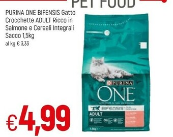 Purina One Bifensis Gatto Crocchette Adult Ricco In Salmone E Cereali Integrali Sacco