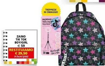 Il Gigante Tik Tok Zaino offerta