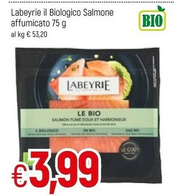 Famila Labeyrie Salmone Affumicato Biologico 75 G(ml) offerta