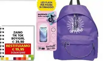 Il Gigante Tik Tok Zaino offerta