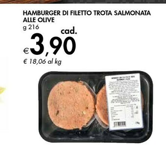 Bennet Hamburger Di Filetto Trota Salmonata Alle Olive offerta