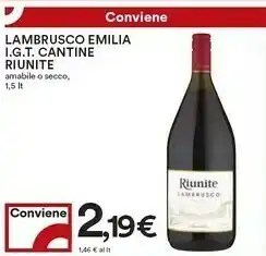 Coop Riunite Lambrusco Emilia IGT offerta