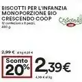 Coop Coop Bisccotti Per L'infazia Monoporzione Bio Crescendo offerta