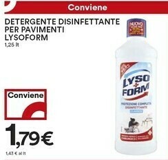 Coop Lysoform Detergente Disinfettante Per Pavimenti offerta