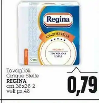Emi Supermercati Regina Tovaglioli Cinque Stelle offerta