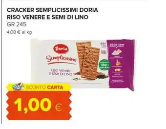 Tigre Doria Semplicissimi Crackers Al Riso Venere E Semi Di Lino 245 G(ml) offerta