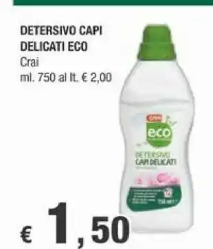Crai Crai Detersivo Capi Delicati offerta