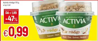 Famila Activia Mix & Go Granola & Miele 170 G(ml) offerta