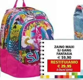 Il Gigante Zaino Maxi Sj Gang Fqantasia offerta