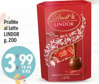 Supermercati Dok Lindor Praline al latte g. 200 offerta