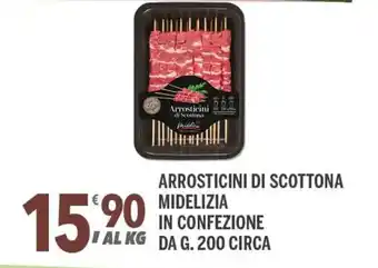 Arrosticini di Scottona Midelizia in Confezione da g. 200 circa