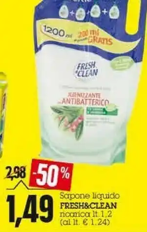 Emi Supermercati Fresh & Clean Sapone Liquido Ricarica offerta