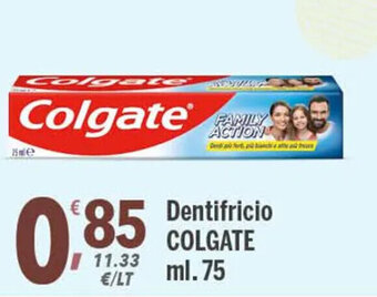Supermercati Dok Colgate Dentifricio ml. 75 offerta