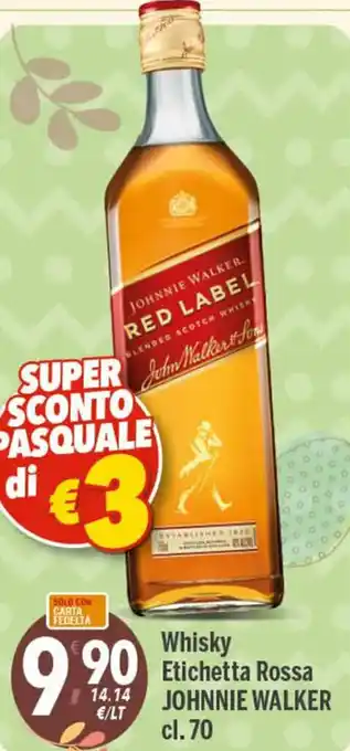 Supermercati Dok Johnnie Walker Whisky Etichetta Rossa cl. 70 offerta
