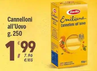 Barilla Emiliane Cannelloni all'Uovo g. 250