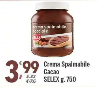 Selex Crema Spalmabile Cacao g. 750