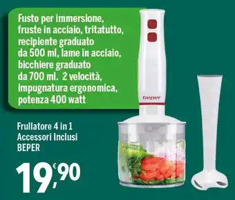 Supermercati Dok Beper Frullatore 4 in 1 Accessori Inclusi offerta