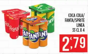 Euroesse Coca Cola/Fanta/Sprite Linea 33 cl x 4 offerta