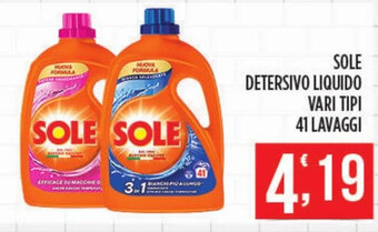 Sole Detersivo Liquido vari tipi 41 lavaggi