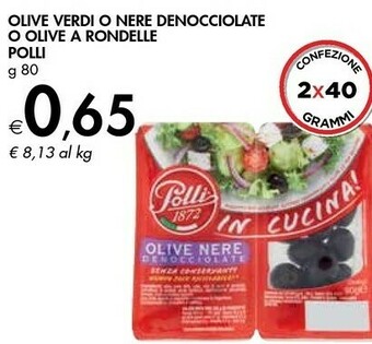 Bennet Polli Olive Nere Denocciolate In Vaschetta 80 G(ml) offerta