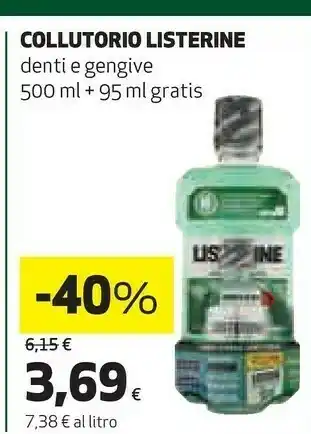 Coop Listerine Collutorio Denti E Gengive offerta