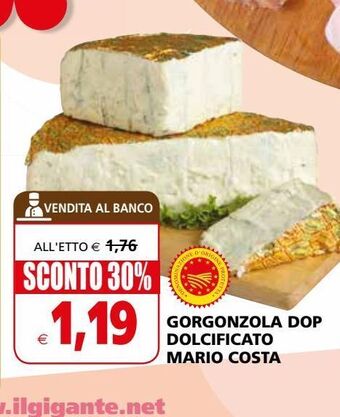 Gorgonzola dop dolcificato mario costa