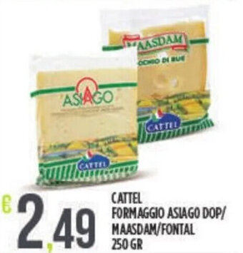 Cattel Formaggio Asiago DOP/Maasdam/Fontal 250 gr