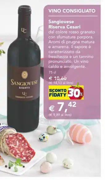 Esselunga Sangiovese Riserva Cesari 75 cl offerta