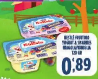 Nestlè Fruttolo Yogurt & Smarties Fragola/Vaniglia 120 gr