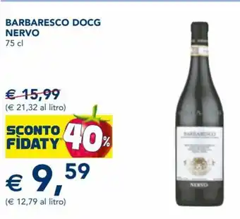 Esselunga Nervo Barbaresco DOCG 75 cl offerta