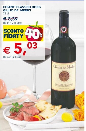 Esselunga Chianti Classico DOCG Giulio De'Medici 75 cl offerta