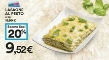 Coop Lasagne Al Pesto offerta