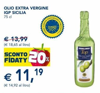 Esselunga Olio Extra vergine IGP Sicilia 75 cl offerta