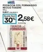 Coop Tossini recco Focaccia Col Formaggio offerta