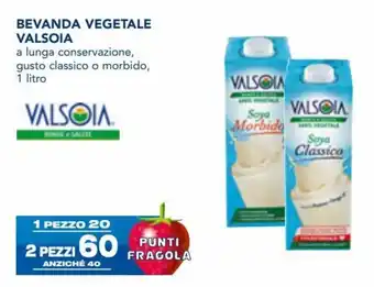 Valsoia Bevanda Vegetale 1 litro 2 pezzi