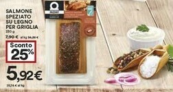 Coop Salmone Speziato Su Legno Per Griglia offerta