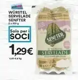 Coop Senfter Wurstel Servelade offerta
