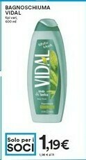 Coop Vidal Bagnoschiuma 600 Ml offerta