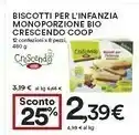 Coop Coop Biscotti Per L'infanzia Monoporzione Bio Crescendo offerta