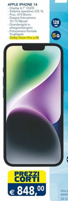 Esselunga Apple iPhone 14 offerta