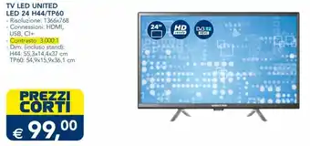 Esselunga TV LED United LED 24 H44/TP60 offerta