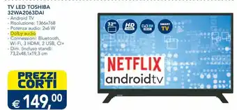 Esselunga Toshiba TV LED 32WA2063DAI offerta