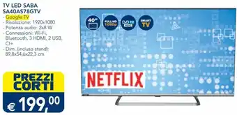 Esselunga Saba TV LED SA40AS78GTV offerta