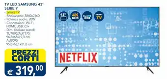 Esselunga Samsung 43'' TV LED Serie 7 offerta