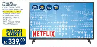 LG TV LED 50UQ75006LF