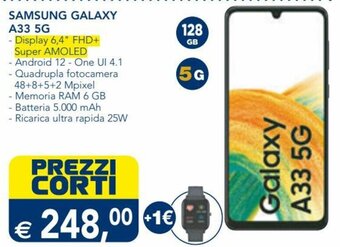 Esselunga Samsung Galaxy A33 5G offerta