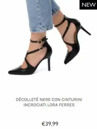 PittaRosso Decollete nere con cinturini incrociati lora ferres offerta