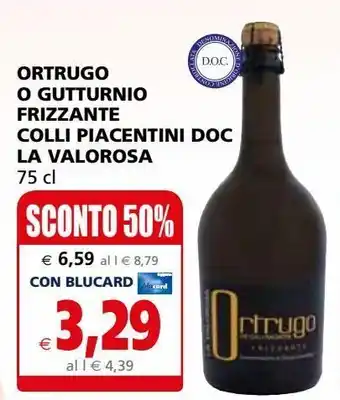 Il Gigante Ortrugo o guttuenio frizzante colli piacentini doc la valporosa 75cl offerta