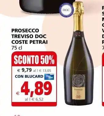 Prosecco treviso doc coste petrai 75cl